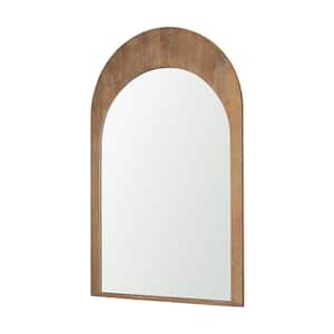 Celeste 1 in. W x 48 in. H Light Brown Wood Medium Arched Mirror