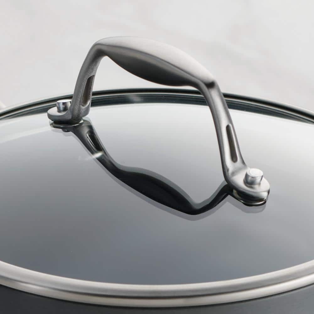 2 Qt. Hard Anodized Aluminum Nonstick Covered Sauce Pan with Glass Lid
