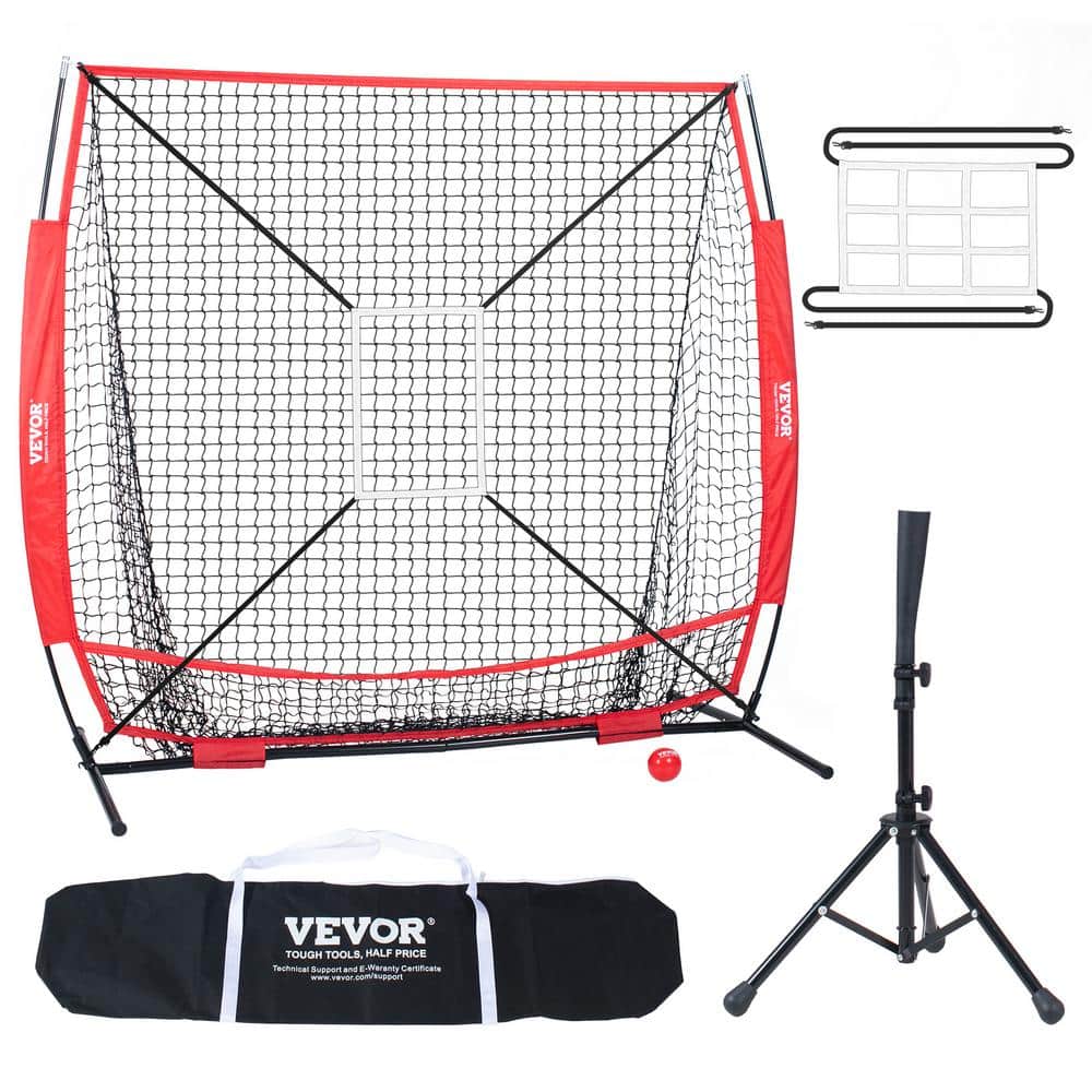 5 ft. x 5 ft. Baseball Softball Practice Net with Bow Frame, Carry Bag, Strike Zone, Ball price history on PriceWatchPro