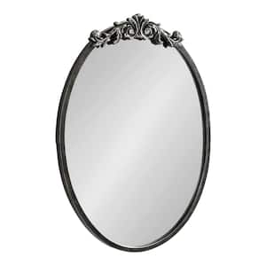 Arendahl 24 in. x 18 in. Traditional Oval Black Framed Decorative Wall Mirror