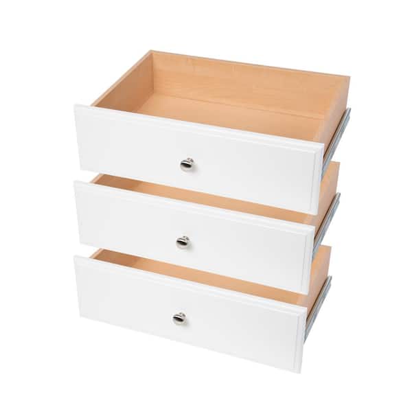 Photo 1 of 24" W. x 8" H. x 14" D. White Drawer 3-Pack