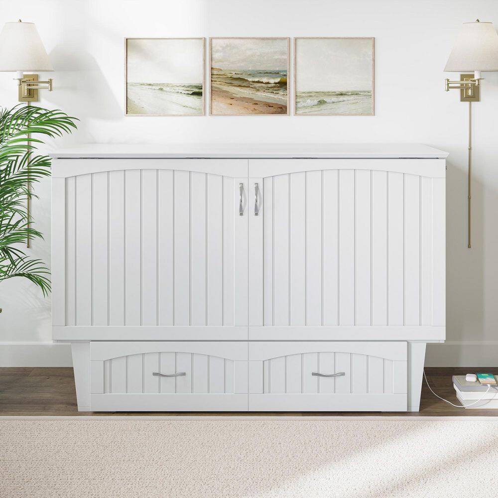 Nantucket Queen Murphy Bed Chest with Storage Drawer