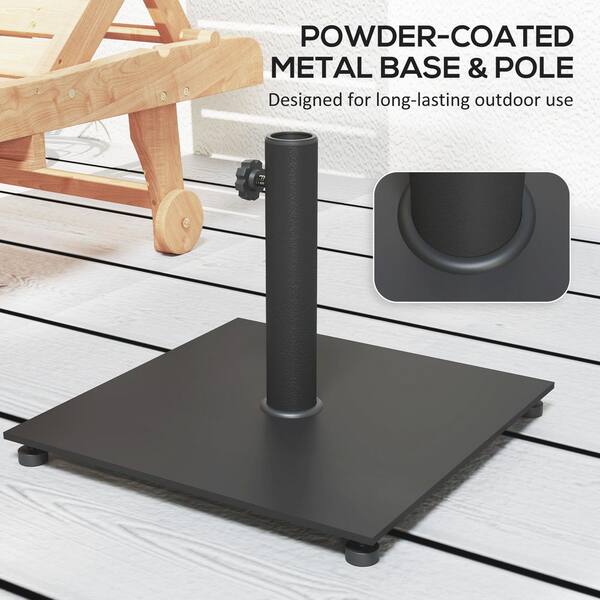 Outsunny 29 lb. Square Patio Umbrella Base, Metal Umbrella