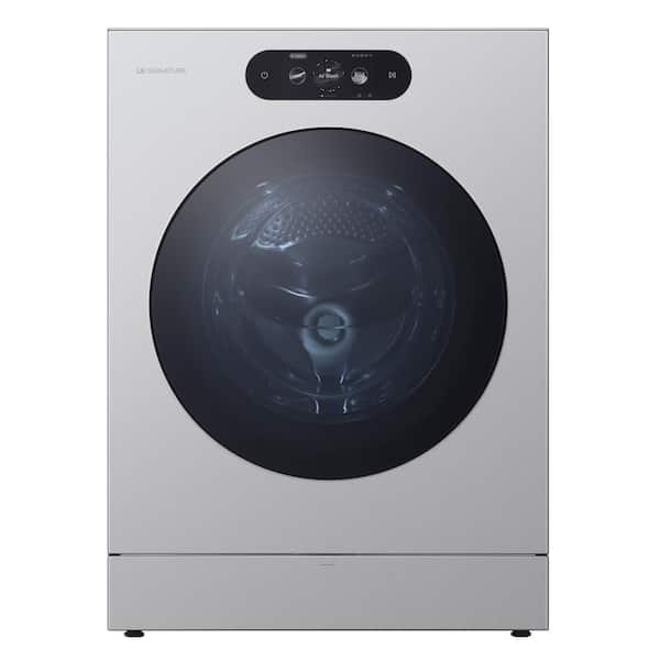 5.8 cu. ft Stackable Front Load Washer in Brushed Platinum Steel with 26 Wash Programs