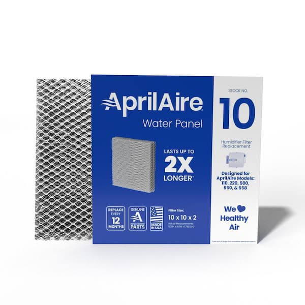 AprilAire 10 Replacement Water Panel for Whole-House Humidifier Models 110,220,500,500A, 500M, 550,550A, 558