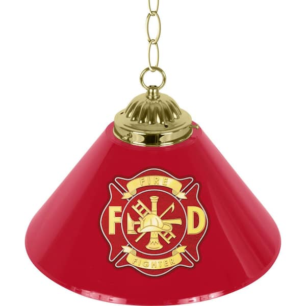 Unbranded Fire Fighter 1-Light Red Billiard Light