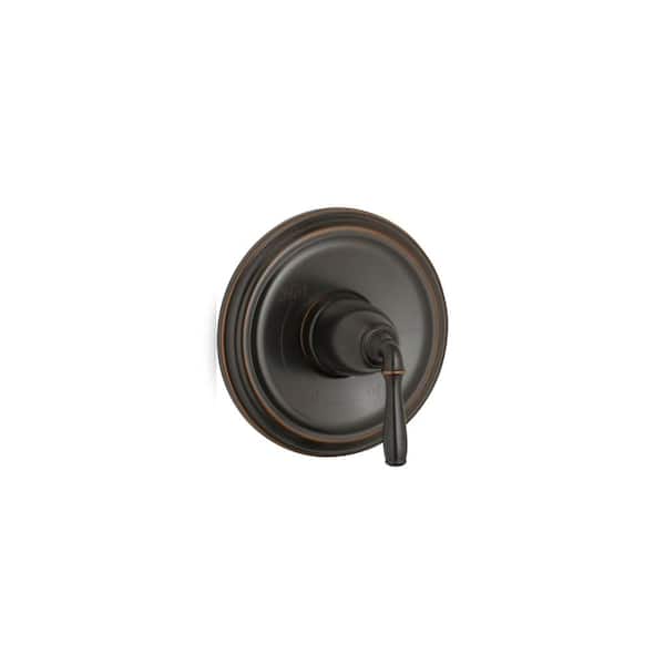 KOHLER Devonshire Rite-Temp 1-Handle Wall-Mount Tub and Shower Faucet Trim Kit in Polished Brass (Valve not included)