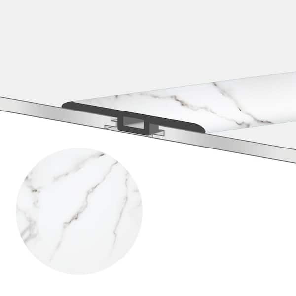 TerraCore Calacatta 1-3/4 in. W x 47-1/4 in. L x 0.27 in. T Vinyl T-Molding