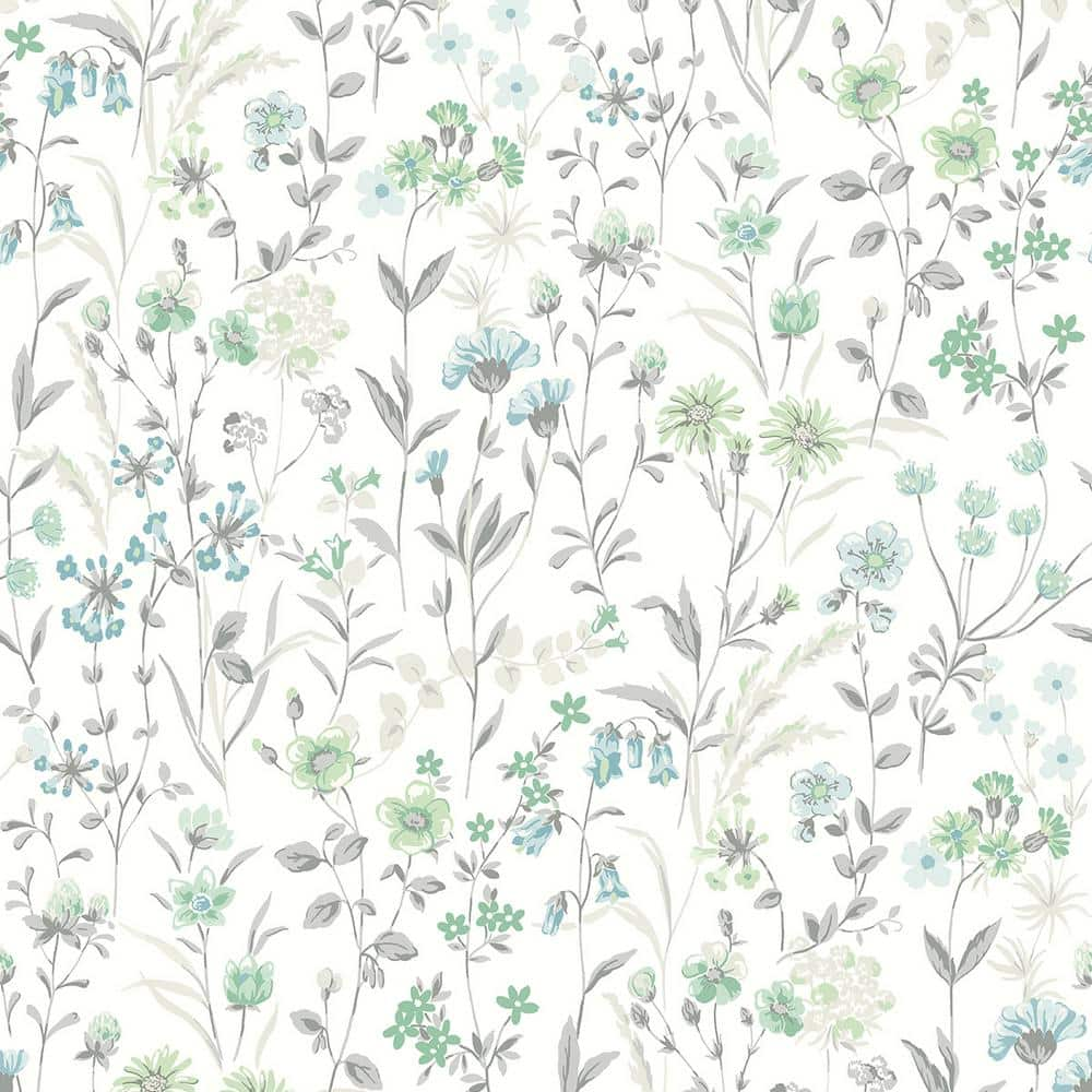 NextWall 30.75 sq. ft. Multicolored Wildflowers Vinyl Peel and Stick Wallpaper  Roll NW41901 - The Home Depot