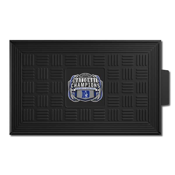 FANMATS Duke University 2022 NCAA Basketball National Championship 19.5 in. X 31.25 in. Vinyl Medallion Door Mat
