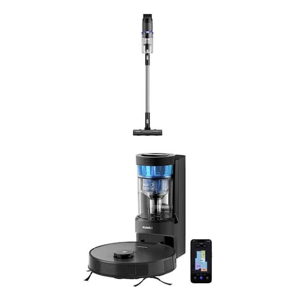 ReactiSense Cordless Stick Vacuum & E10s Robot Vacuum Combo with HEPA Filter in Black
