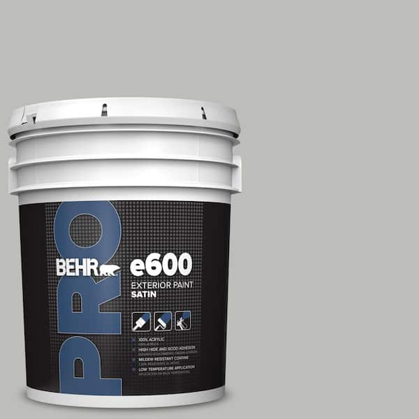 BEHR PRO 5 gal. #PPU24-17 Hailstorm Gray Satin Enamel Exterior Paint