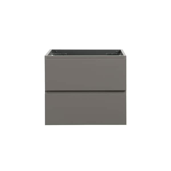 24 in. Bath Vanity Cabinet without Top in Grey Assembled