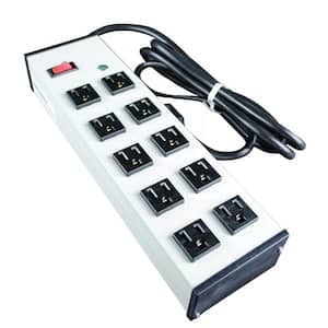 Wiremold 10-Outlet 15 Amp Compact Power Strip with Lighted On/Off Switch, 15 ft. Cord