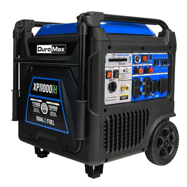 DUROMAX 11,000 Watt Remote Start Portable Dual Fuel Home Backup Inverter Generator w/CO Alert