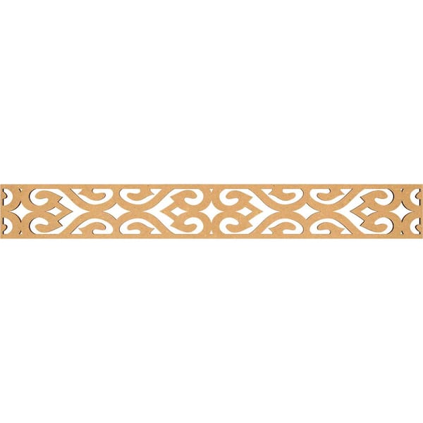 Ekena Millwork Keene Fretwork 0.375 in. D x 46.5 in. W x 6 in. L MDF Wood Panel Moulding