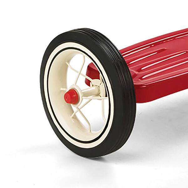 Classic Steel Framed Tricycle with 3-Position Push Handle, Red