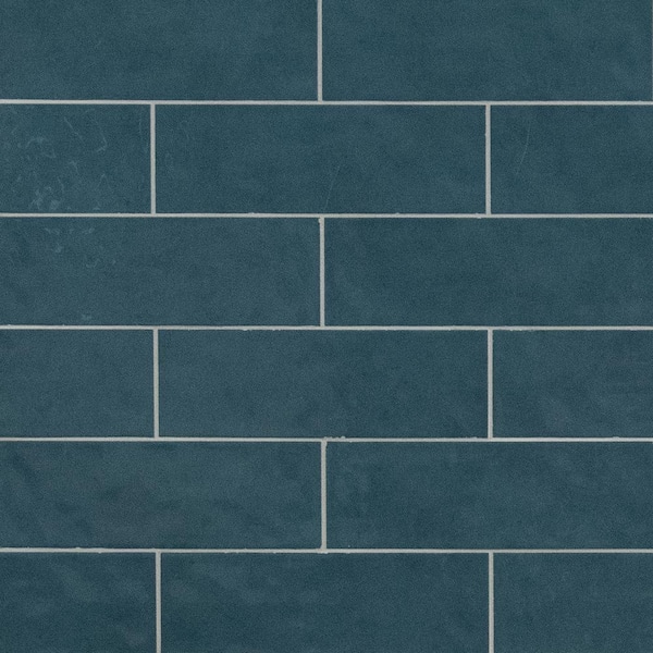 MSI Aiden Blue 4 in. x 12 in. Glossy Ceramic Wall Tile (7.59 sq. ft ...