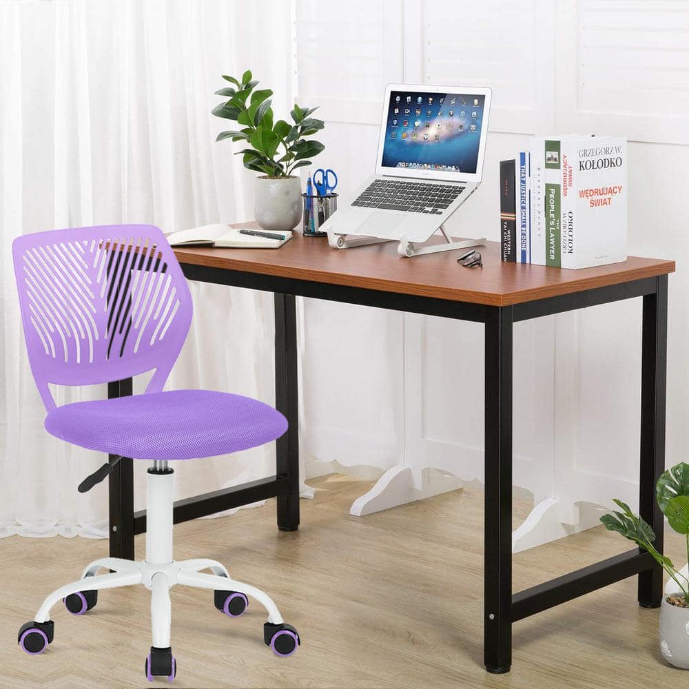 FurnitureR Teen Task Chair Height Adjustable Mesh, Purple