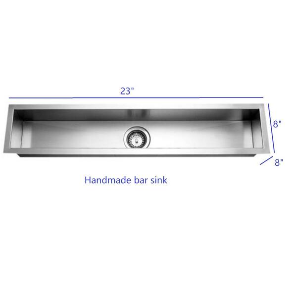 CASAINC Drop-in Stainless Steel 23 in. 1-Hole 23/08 Single Bowl Kitchen Handmade Sink