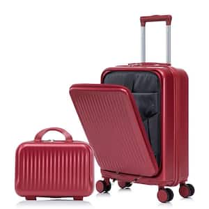 U.S. Traveler Rio 2-Piece Red Expandable Carry-On Luggage Set