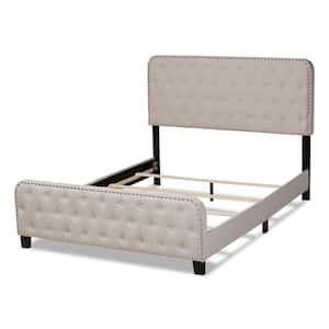 Annalisa Beige King Size Panel Bed