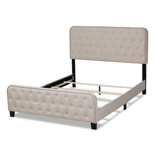 Baxton Studio Annalisa Beige King Size Panel Bed