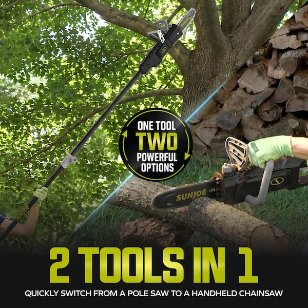 Sun Joe 2-in-1 8 in. 6 Amp Electric Convertible Pole Saw SWJ805E