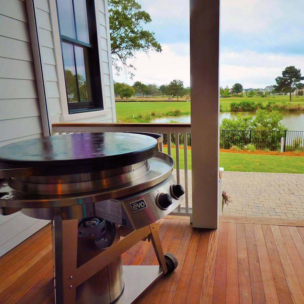Stainless Steel Propane Gas Grill with Smoker and Wheels