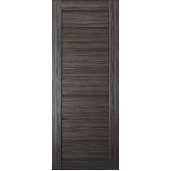 Belldinni Alda 18 in. x 96 in. No Bore Gray Oak Prefinished Composite Core Wood Interior Door Slab