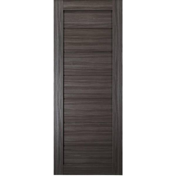Belldinni Alda 32 in. x 96 in. No Bore Gray Oak Prefinished Composite Core Wood Interior Door Slab