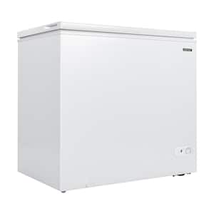 Chest Freezer 7.0 cu. ft. Top Freezer Built-In and Standard Refrigerator with Upright Single Door and 4-Baskets in White