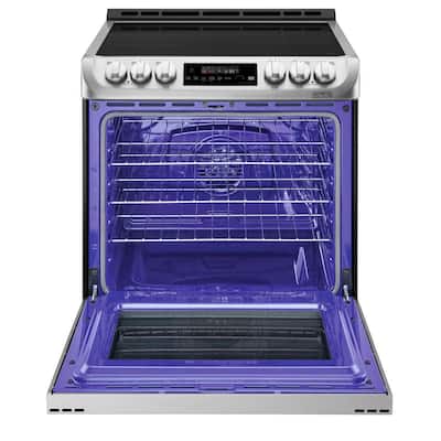 6.3 cu. ft. Smart Slide-In Electric Range with ProBake Convection, Induction & Self-Clean in Stainless Steel
