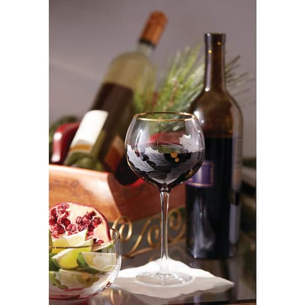 Lenox Holiday Balloon Wine Glasses, Clear, 16 oz - 4 count
