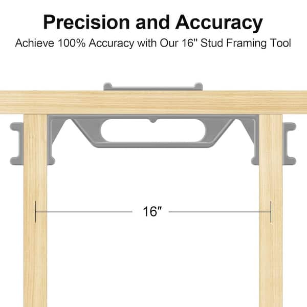 Angel Sar 12 in. Framing Tools, Stud Framing Jig Lumber Accessories for 12 in. On-Center Precision Wall (2-Piece Set)