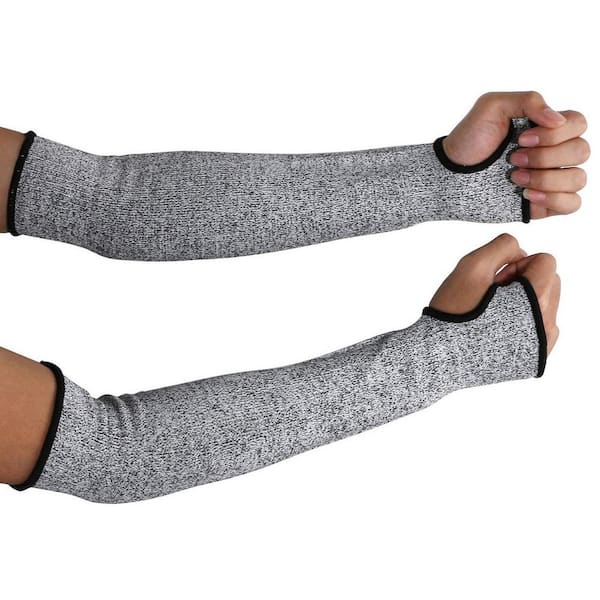 Unique Bargains Protection Arm Sleeves Hppe Prevent Scratche Cut Resistant  Sleeves With Thumb Hole 1 Pair Gray M : Target