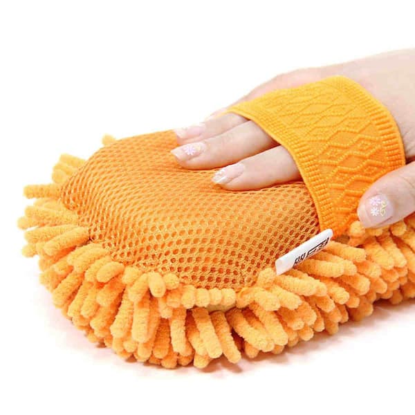 Car Wash Sponge Length 9.45 x 5.1 x 2.76 in., Chenille Microfiber Material Colorful, 1-Piece, Colourful