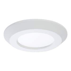 4 in. White Integrated LED Recessed Trim Downlight 80 CRI 2700K CCT with Junction Box Kit