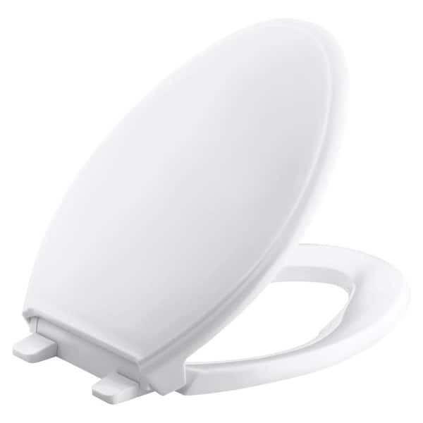 KOHLER Glenbury Elongated Closed Front Toilet Seat in White