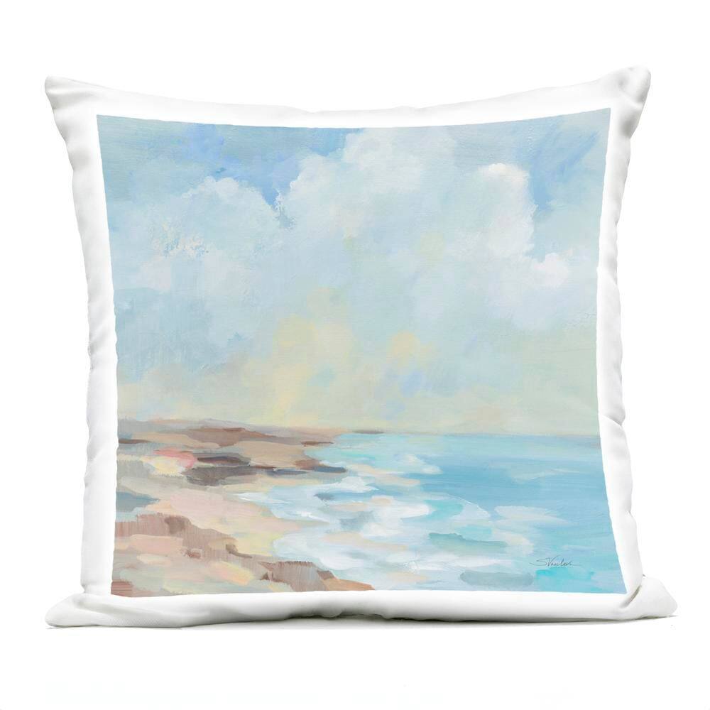 By The Beach Shore Blue Square Outdoor Throw Pillow price history on PriceWatchPro