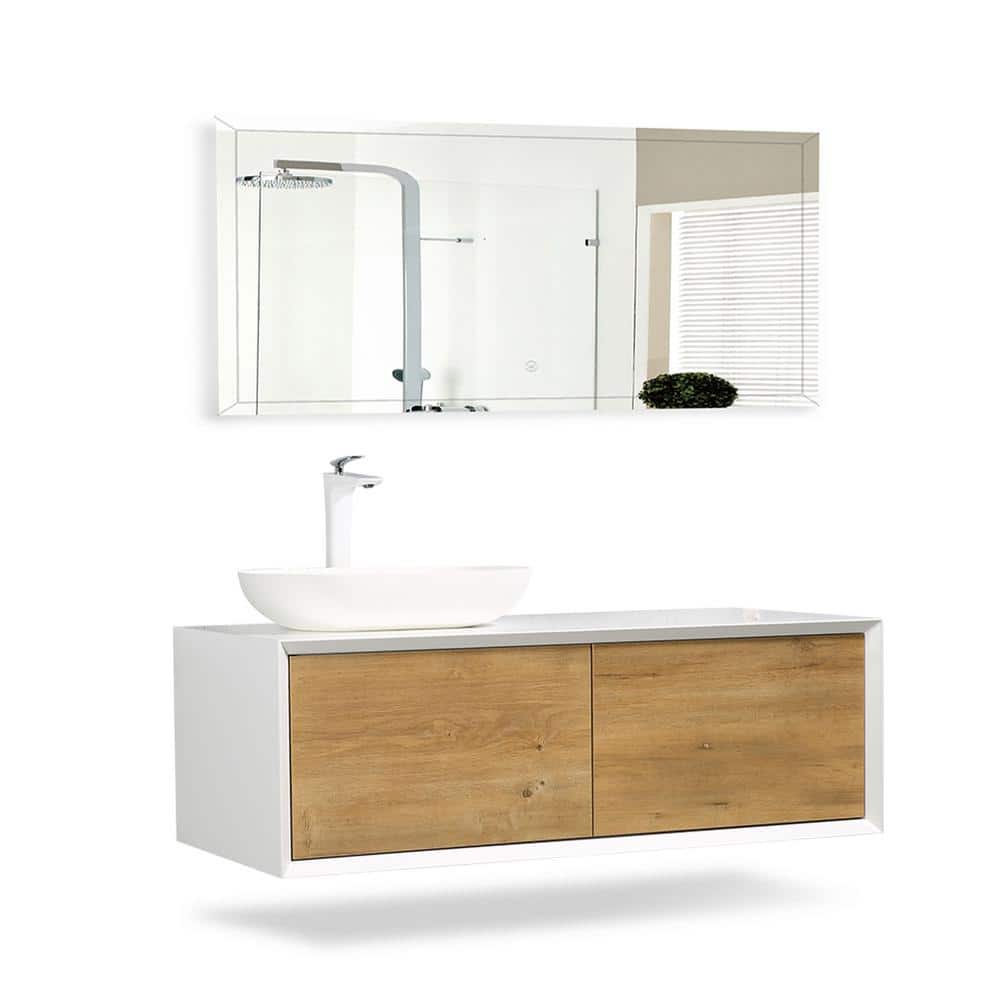 Fiona 48 in. W x 21 in. W x 15.7 in. H Single Bath Vanity in White with White Solid Surface Top price history on PriceWatchPro