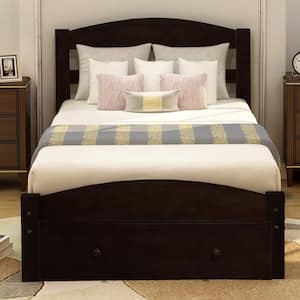 Twin Size Espresso Platform Bed Frame with Drawers Twin Bed Frame with Storage Wood Platform Twin Size Kid Bed Frame