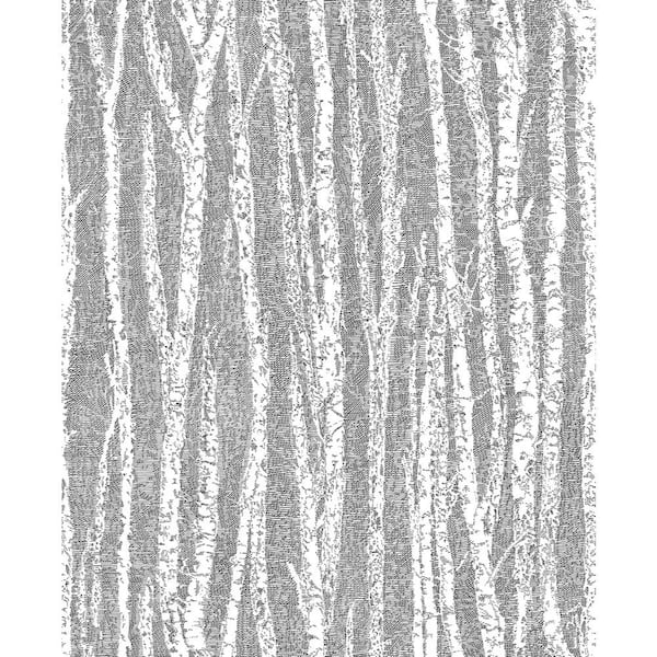 Advantage Toyon Black Birch Tree Paper Strippable Roll (Covers 56.4 sq. ft.)
