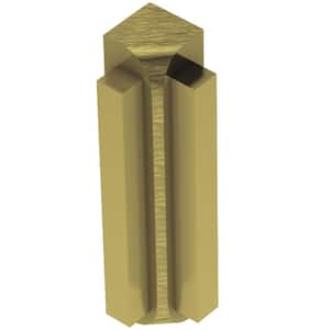 Rondec-Step Brushed Brass Anodized Aluminum 3/8 in. x 1-7/8 in. Metal 90° Inside Corner