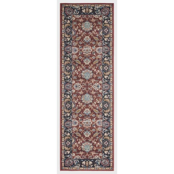 Concord Global Trading Eden Collection Oushak Rust 2 ft. x 7 ft. Machine Washable Traditional Indoor Area Rug