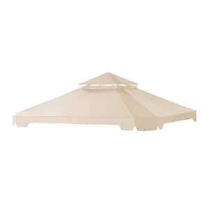 RipLock 350 Beige Replacement Canopy Top Cover Set for 10 ft. x 10 ft. Cottleville Gazebo