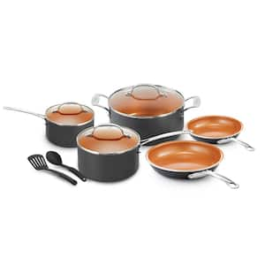 10- Piece Aluminum Ti-Ceramic Nonstick Coating Cookware Set with Utensils