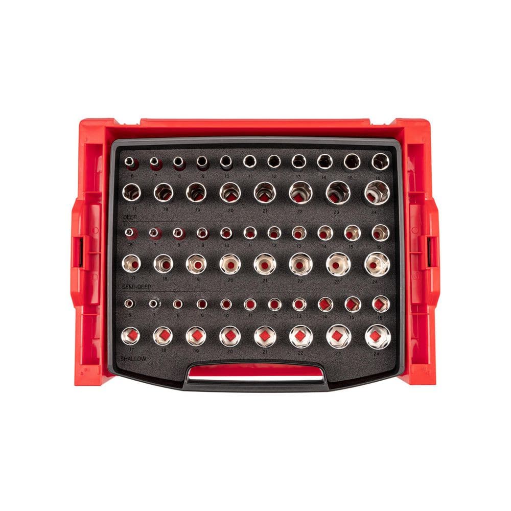 TEKTON 3/8 Inch Drive Shallow, Semi-Deep, and Deep 6-Point Socket Set ...