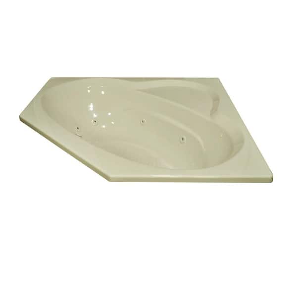 Lyons Industries Classic 5 ft. Whirlpool Bath Tub in Biscuit