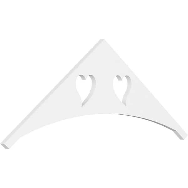 Ekena Millwork 1 in. x 48 in. x 18 in. (9/12) Pitch Winston Gable Pediment Architectural Grade PVC Moulding